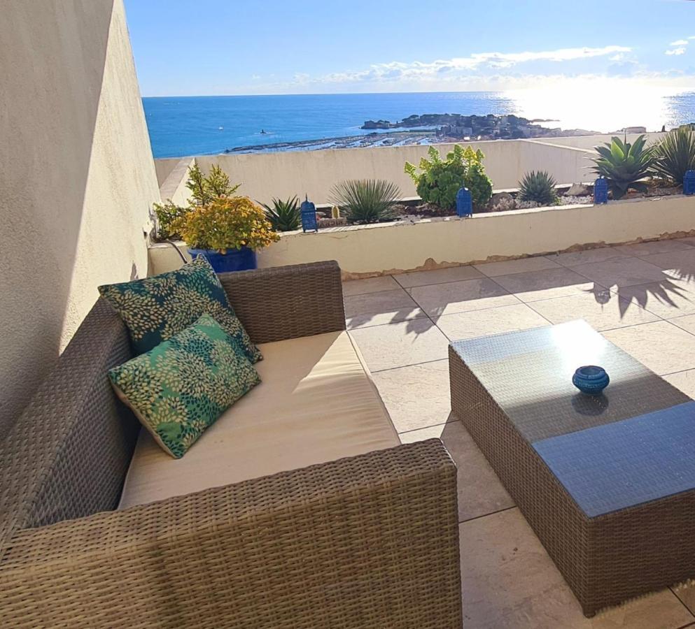 Vue Mer Panoramique - Grande Terrasse Et Piscine Bandol Exterior foto